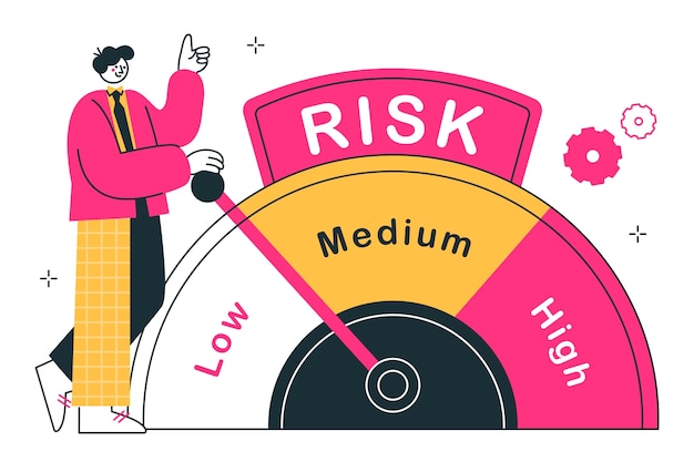 Illustratie van het concept van risicobeheer