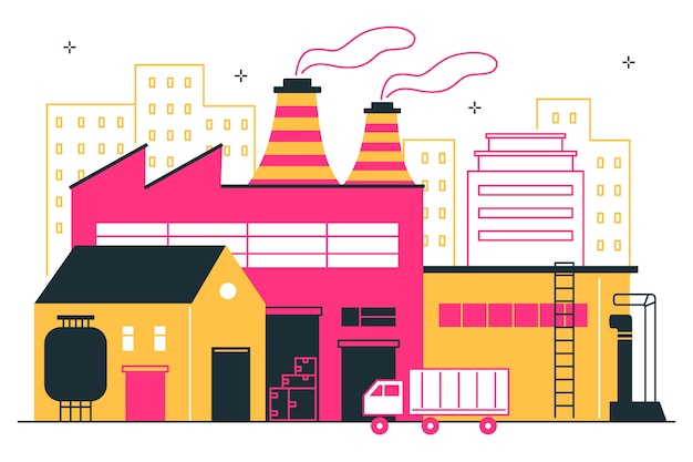 Illustratie van het fabrieksconcept