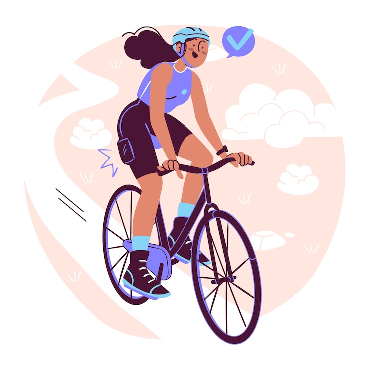 Gratis Vector illustratie van het fietsconcept