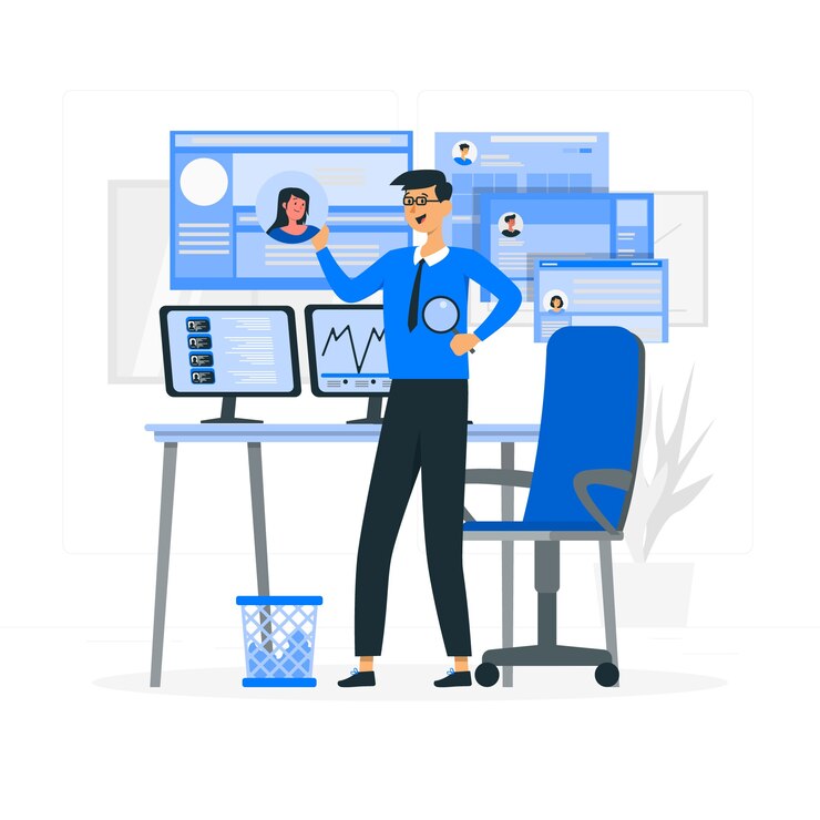 Gratis Vector illustratie van het gebruikersonderzoeksconcept