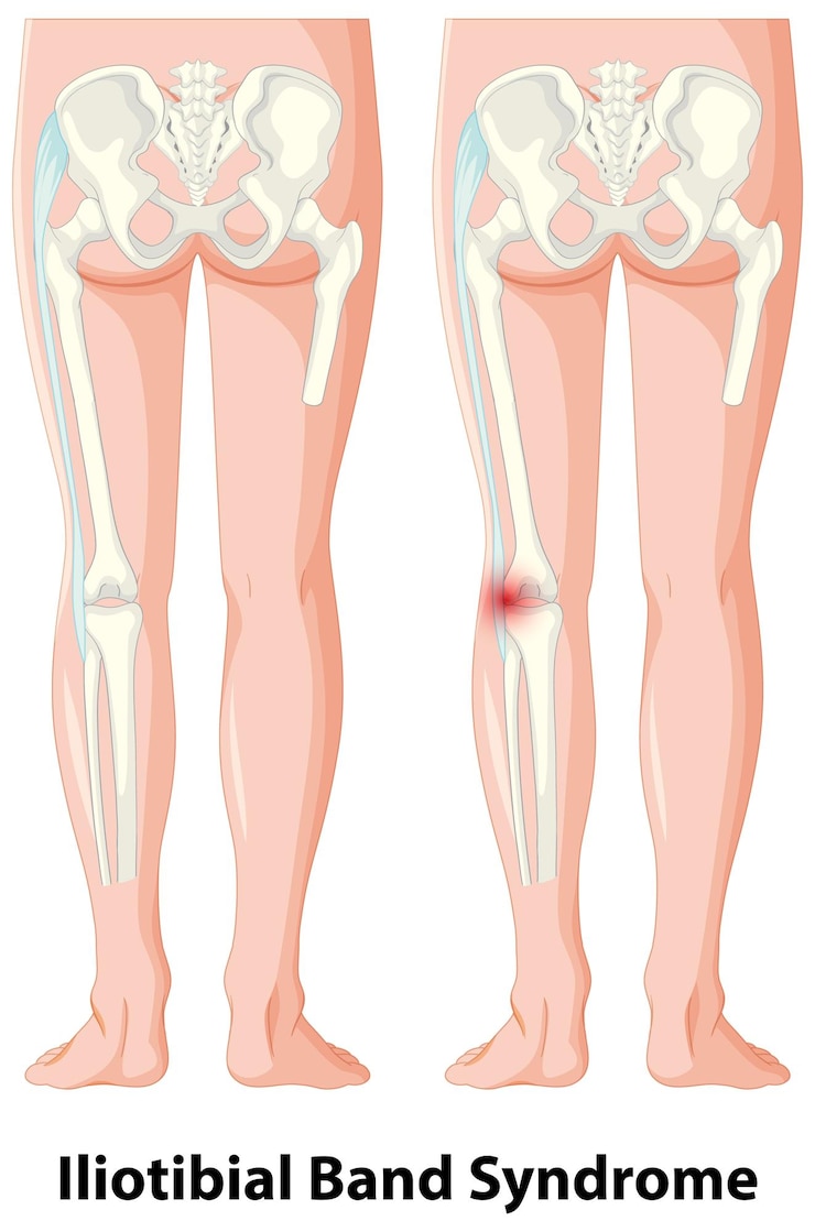 Gratis Vector illustratie van het iliotibial band syndrome