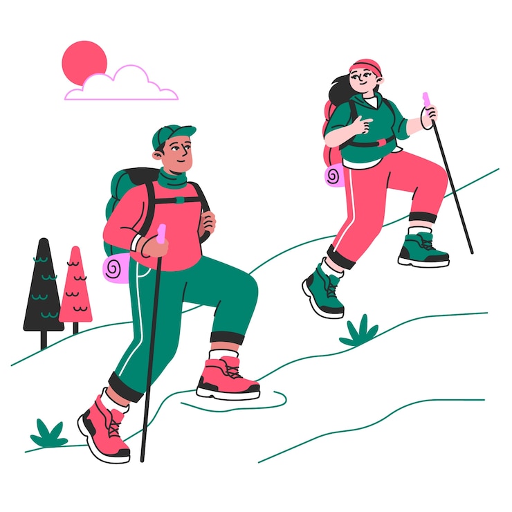 Gratis Vector illustratie van het wandelconcept