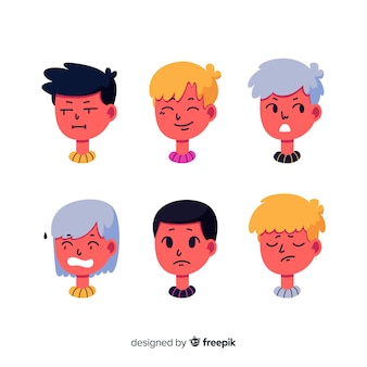 Illustratie van jongeren met verschillende emoties