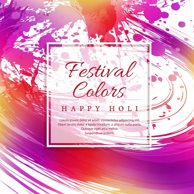 illustratie van kleurrijke Happy Holi achtergrond voor Festival van kleuren viering