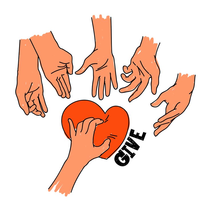 Gratis Vector illustratie van liefdadigheidssteun