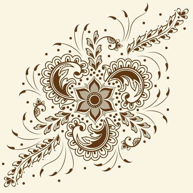 illustratie van mehndi ornament