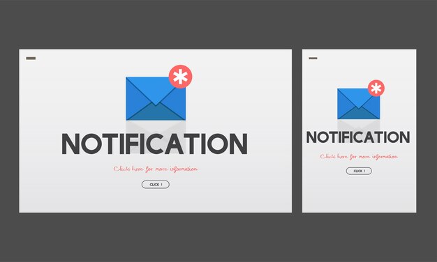 Illustratie van notificatiebericht