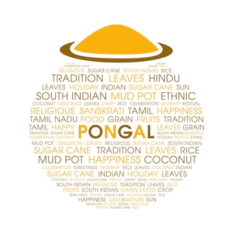 Illustratie van pongal voor de viering van het hindoeïstische gemeenschapsfestival