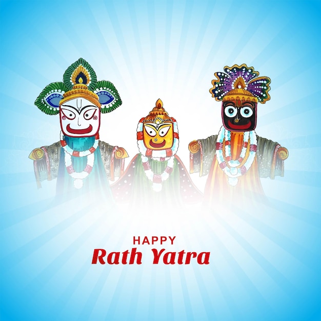 Illustratie van Ratha Yatra Heer van Jagannath viering achtergrond
