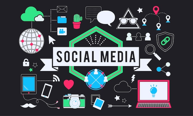 Illustratie van sociale media concept