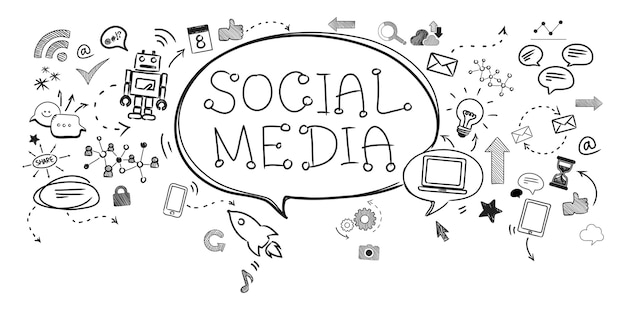 Illustratie van sociale media concept