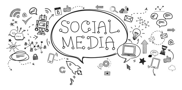 Illustratie van sociale media concept