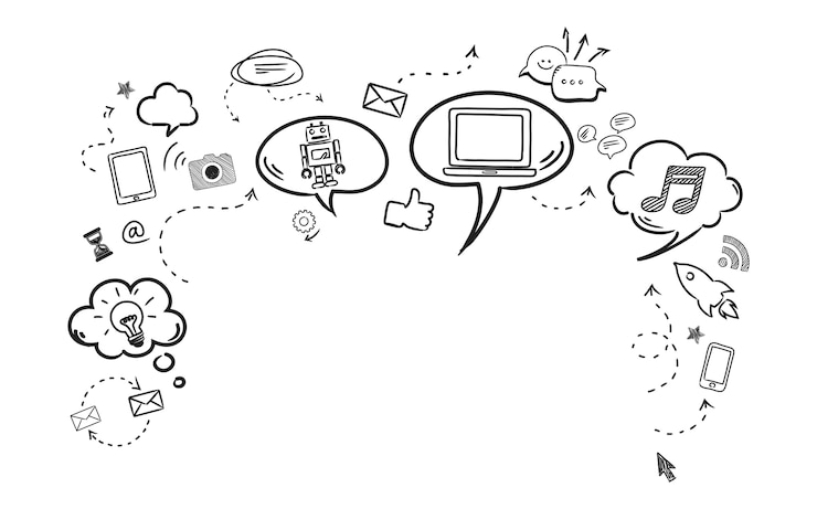 Gratis Vector illustratie van sociale media concept