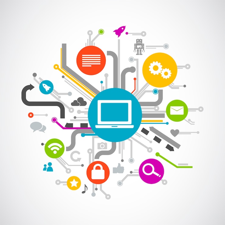 Gratis Vector illustratie van sociale media concept