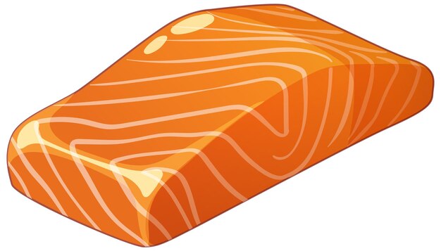 Illustratie van vers zalmfilet