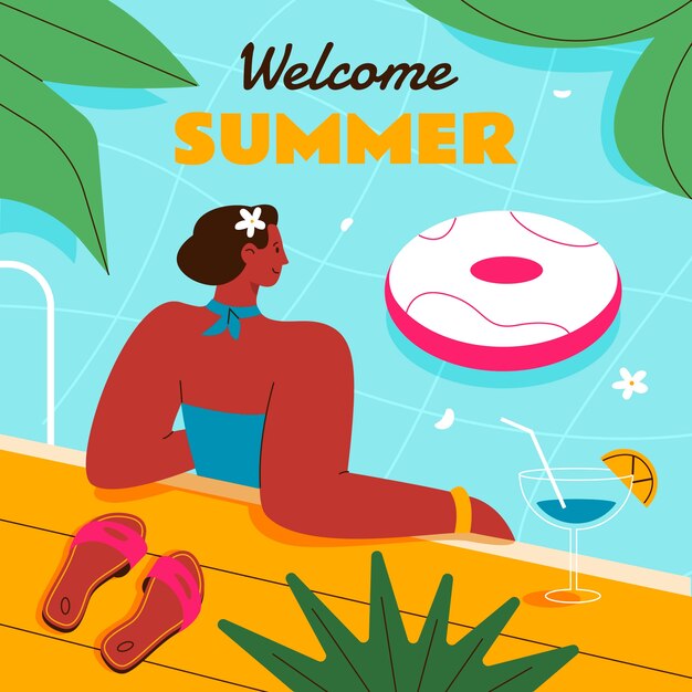 Illustratie voor het zomerseizoen