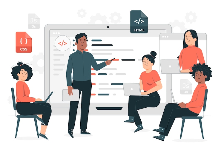 Gratis Vector illustratie workshop concept coderen