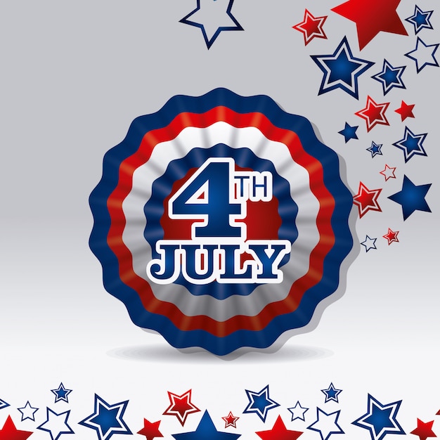 Gratis vector independence day 4 juli usa ontwerp