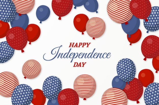 Gratis vector independence day ballonnen achtergrond