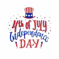 Gratis vector independence day belettering ontwerp