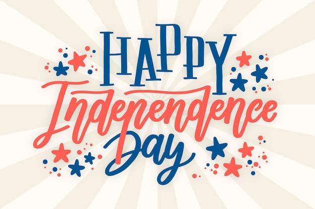 Independence day belettering stijl