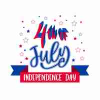 Gratis vector independence day belettering thema