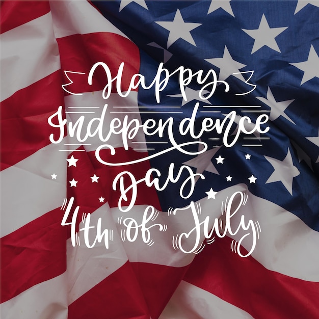 Independence day belettering