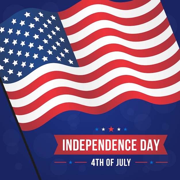 Gratis vector independence day viering plat ontwerp