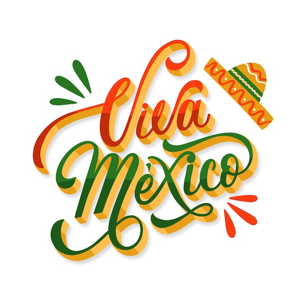 Gratis vector independencia de méxico - belettering