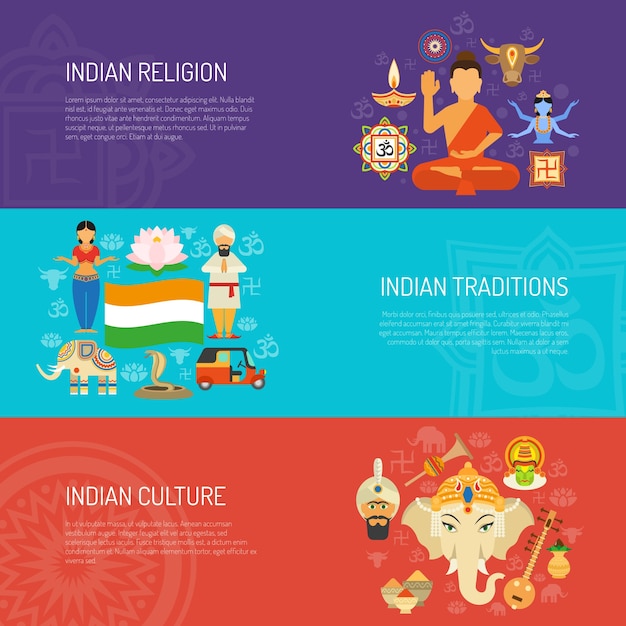 India banner set