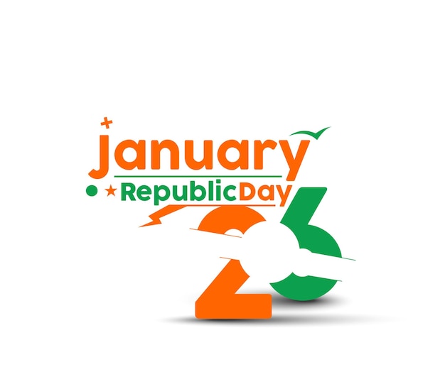 Indian Republic day concept met tekst 26 januari. Vector illustratie Ontwerp.