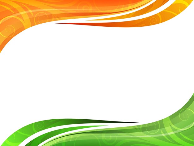 Indiase driekleurige thema golf stijl decoratieve achtergrond vector
