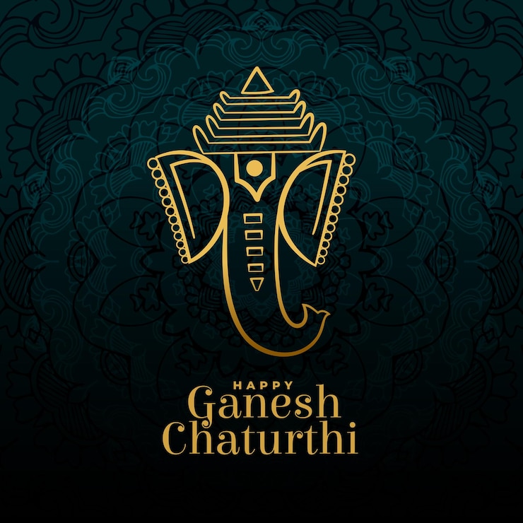 Gratis Vector indiase feestelijke ganesh chaturthi wensen achtergrondontwerp