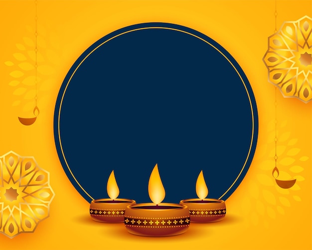 Indiase festival diwali achtergrond met afbeelding of tekstruimte