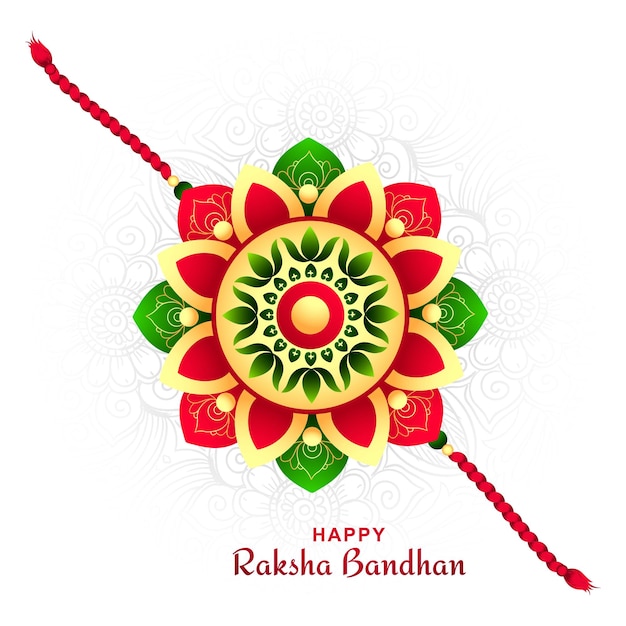 Gratis vector indiase festival raksha bandhan kleurrijke decoratieve rakhi achtergrond