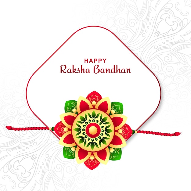 Indiase festival raksha bandhan kleurrijke decoratieve rakhi achtergrond