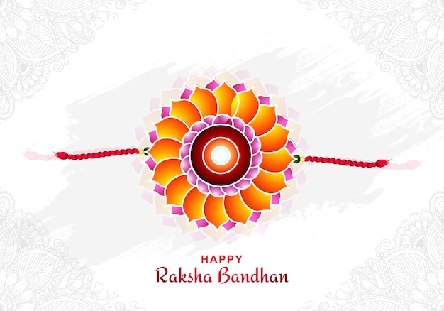 Gratis vector indiase festival raksha bandhan met decoratieve rakhi-achtergrond