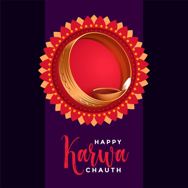 Indiase gelukkig karwa chauth festival wenskaart