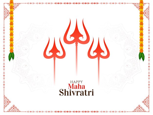 Indiase hindoeïstische festival Maha Shivratri groet achtergrond vector