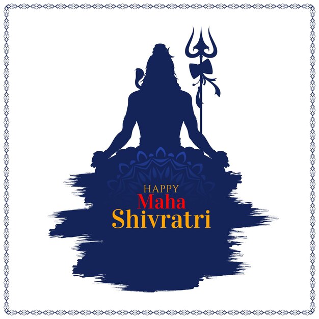 Indiase hindoeïstische festival Maha Shivratri groet achtergrond vector