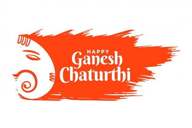 Indiase Lord Ganesha-festivalkaart in creatieve stijl