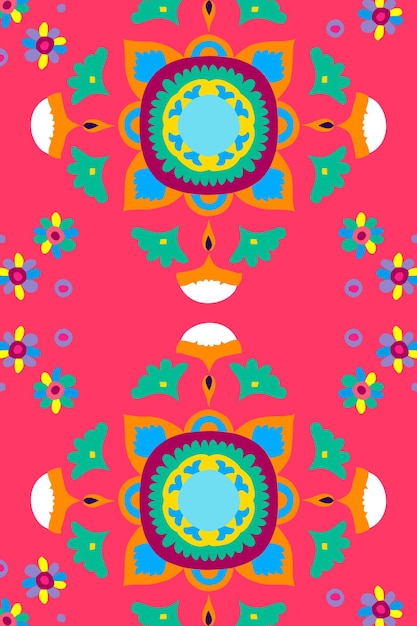 Indiase mandala patroon achtergrond vector