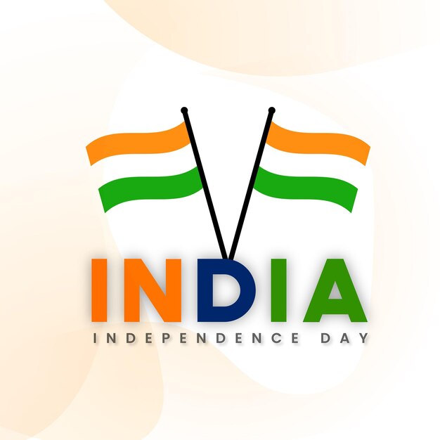 Indiase Onafhankelijkheidsdag 15 Augustus Nationale Poster Oranje Blauw Groen Social Media Poster Banner Gratis Vector