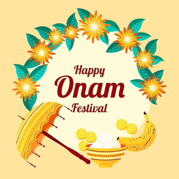 Gratis vector indiase onam-illustratie