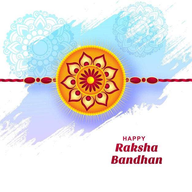 Indiase religieuze festival gelukkige raksha bandhan kaart achtergrond