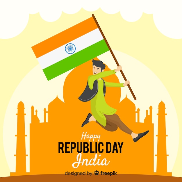 Gratis vector indiase republiek dag achtergrond