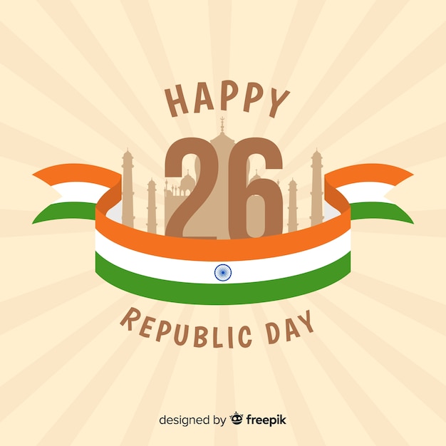 Gratis vector indiase republiek dag achtergrond