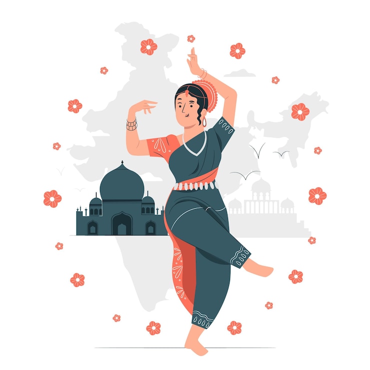 Gratis Vector indiase republiek dag concept illustratie