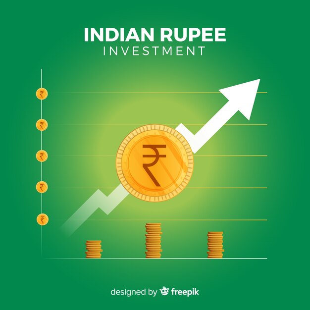 Indiase roepie investeringen concept