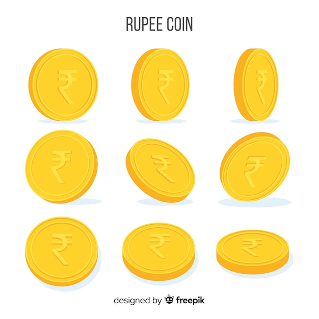 Indiase rupees muntset